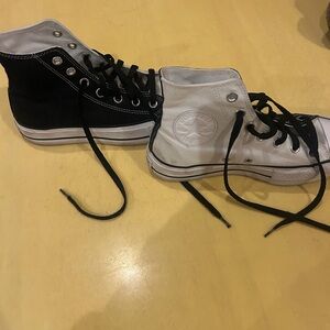 Converse White and Black High-Tops